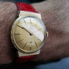 OMEGA Rare Men's 14k Gold Hand-Wind Dress Watch ref.N6592, c.1956 Swiss LV946RED
