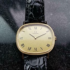 Men's Omega 14k Gold Manual-Wind Dress Watch, c.1970 Vintage Swiss Luxury LV75