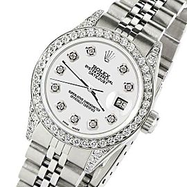 Rolex Datejust 26mm Steel Jubilee Diamond Watch with Ivory White Dial