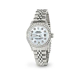 Rolex Datejust 26mm Steel Jubilee Diamond Watch with Natural Pearl White Dial