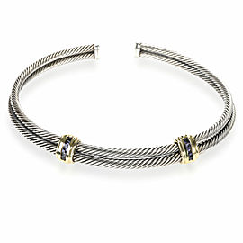 David Yurman Cable Iolite Choker Necklace in 14K Yellow Gold/Sterling Silver