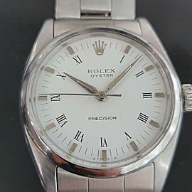 Mens Rolex Oyster Precision 34mm Hand-Wind c1960s Swiss Vintage RA183