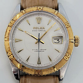 Men's Rolex Oyster Turn O Graph Ref 6309 18k SS Automatic