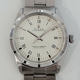 Mens Rolex Oyster Perpetual Ref 1007 34mm Automatic 1960s Vintage Swiss