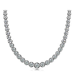 Graduated Riviera Necklace in Sterling Silver (12 CTW)