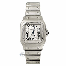 Cartier Santos Galbee XL 32mm Silver White Roman Dial Steel Automatic Watch