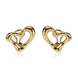Tiffany & Co. Elsa Peretti Open Heart Clip On Earrings in 18kt Yellow Gold
