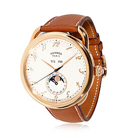 Hermès Arceau Grande Lune MHA Men's Watch in 18kt Rose Gold
