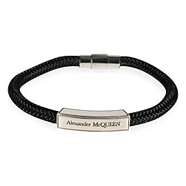Alexander McQueen Cordino Silver Tone Bracelet