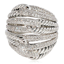 David Yurman Labyrinth Diamond Ring in 925 Sterling Silver 1.55 CTW