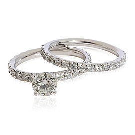 Hearts on Fire Enrichment Diamond Wedding Set in 950 Platinum I-J VS2-SI