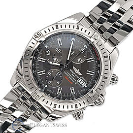 Breitling Chronomat Evolution Gray Dial Chronograph 44mm Steel Watch