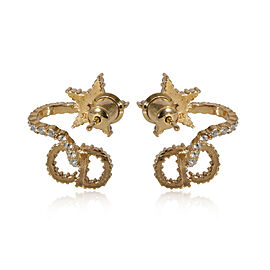 Clair D Lune Gold Tone Dior Earrings With Crystals