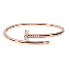 Cartier Juste Un Clou Diamond Bracelet in 18k Rose Gold 0.58 CTW