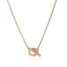 Hermès Finesse Pendant with Diamonds in 18k Rose Gold