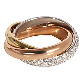 Cartier Trinity Diamond Ring in 18K 3 Tone Gold