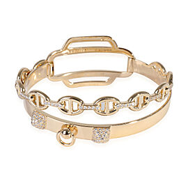 Hermès Double Tour Collier De Chien Diamond Bracelet