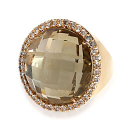 Roberto Coin Quartz Diamond Doublet Ring in 18K Yellow Gold 0.95 ctw