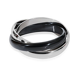 Cartier Trinity Ring With Black Ceramic in 18k White Gold