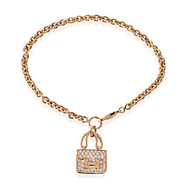 Hermès Amulettes Collection Constance Diamond Bracelet in 18k Rose Gold