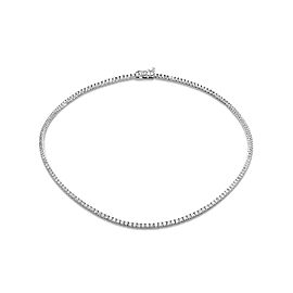 Owen 8 Carat Round Brilliant Diamond Necklace in 14kt White Gold For Men