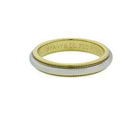 Tiffany & Co Milgrain Band Ring In Platinum & 18k Yellow Gold Size 9