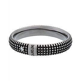 Damiani Metropolitan dream 1 diamond 5mm band ring in 18k black gold size 9