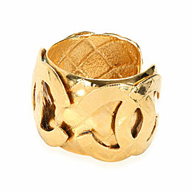 Vintage Chanel CC Metalesse 1994 Spring Collection Gold Plated Cuff