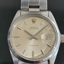 Mens Rolex Oysterdate Precision 34mm Hand-Wind 1970s Vintage RA202