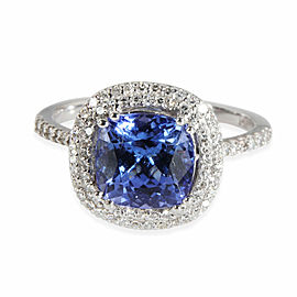 Effy Halo Tanzanite Diamond Fashion Ring in 14K White Gold 0.29 CTW