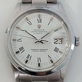 Mens Rolex Oyster Perpetual Date Ref Automatic 1980s with Paper RA247B