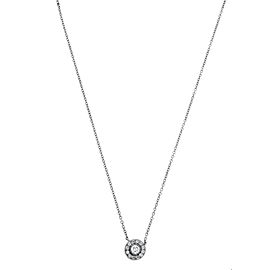 Tiffany & Co Platinum Circlet Pendant Circles Of Diamonds Necklace On 16" Chain