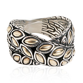 John Hardy Dot Collection Crossover Ring in 18k Yellow Gold & Sterling Silver
