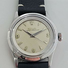 Mens Rolex Oyster Speedking Ref 6632 34mm Automatic 1950s Vintage Rare RA138