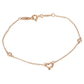 Tiffany & Co. Elsa Peretti Diamond By The Yard Open Heart Bracelet (0.06 ctw)
