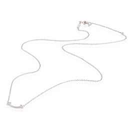 Tiffany & Co. Tiffany T Diamond Mini Smile Pendant in 18k White Gold 0.03 CTW