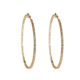 Inside Out Diamond Hoop Earrings in 18k Yellow Gold (2.09 CTW)