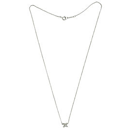 Tiffany & Co Mini Signature X Diamond Necklace In 18K White Gold