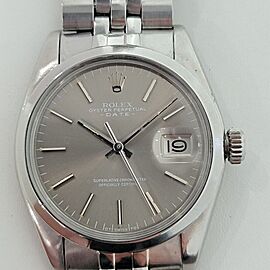 Mens Rolex Oyster Perpetual Date 35mm Automatic 1970s Vintage Lux