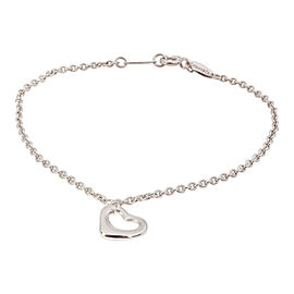 Tiffany & Co. Elsa Peretti 11mm Open Heart Bracelet in Sterling Silver