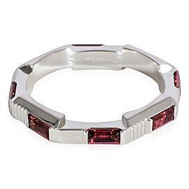 Gucci Link to Love Rubelite Band in 18K White Gold