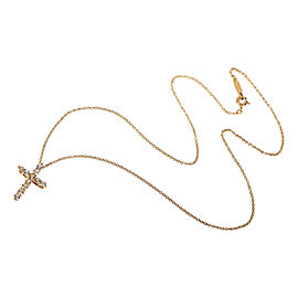 Tiffany & Co. Diamond Cross Pendant in 18k Yellow Gold 0.5 CTW