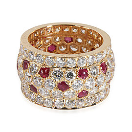 Cartier Nigeria Ruby Diamond Band in 18K Yellow Gold 3.13 CTW