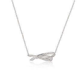 Tiffany & Co. Diamond Bow pendant in 18k white gold