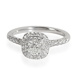 Tiffany & Co. Soleste Double Halo Diamond Engagement Ring, Platinum