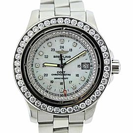 Breitling Colt A74380 Stainless Steel With White Mother of Pearl Dial Mens Watch