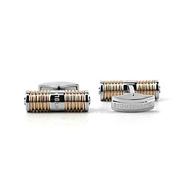 MONTBLANC THE LEAGUE CUFFLINKS ROSE GOLD PVD DIAMOND NEW GERMANY 109797 BOX
