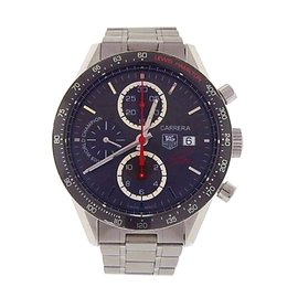 Tag Heuer Carrera CV201M.BA0794 Stainless Steel Chronograph Automatic Black 41mm Mens Watch