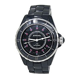 Chanel J12 Black Ceramic Ruby Markings Automatic Ladies Watch