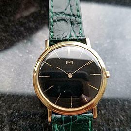 Midsize Piaget 18K Solid Gold Cal.9P Manual-Wind Dress Watch, c.1970s MS164GRN